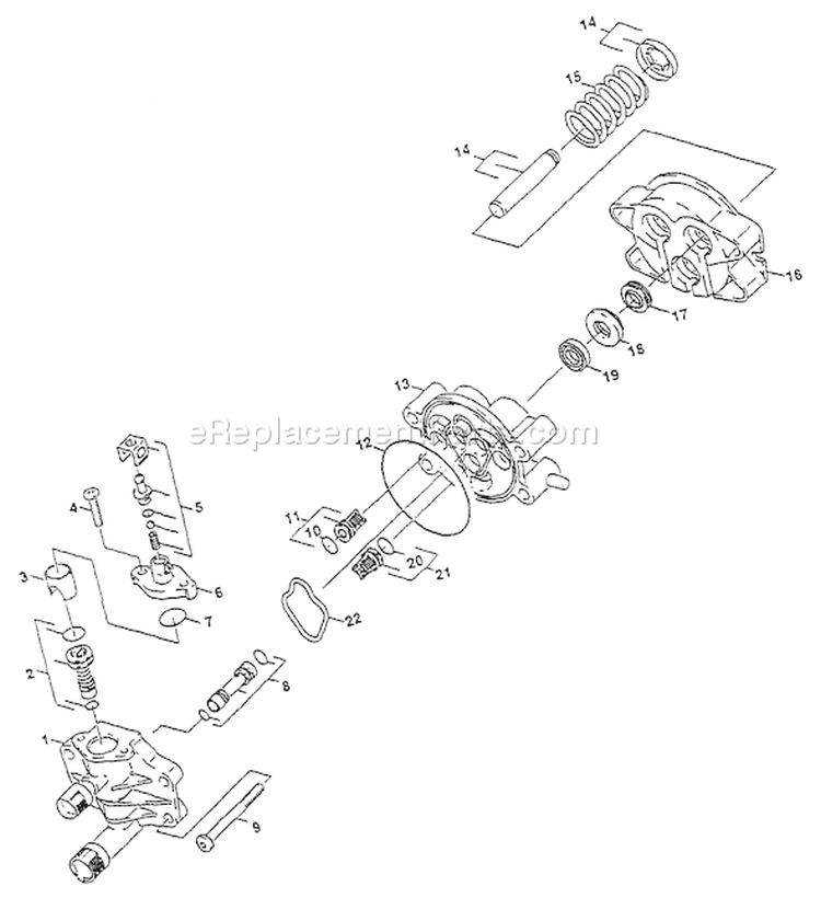 Page C Diagram and Parts List for 0617-0  Briggs and Stratton Pressure Washer